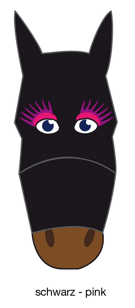 PFIFF Gesichtsmaske Motiv Fliegenmaske,Fliegenhaube,Fliegenschutz schwarz-beige 